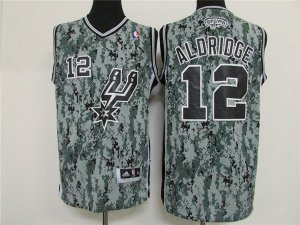 Maillot De Basket San Antonio Spurs LaMarcus Aldridge 12 Tissus Sportif Fans Edition Camouflage